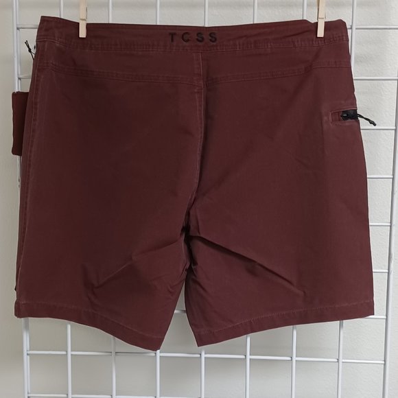Critical Slide Society Men's Beach Shorts- Standard Team Trunk -Rum Raisin - Picture 2 of 4